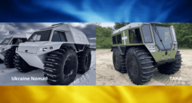 Innovative ukrainische Geländefahrzeuge: Entdecken Sie die bahnbrechenden Technologien hinter den Fahrzeugen "Nomad" und "Taha", die sowohl militärische als auch humanitäre Einsätze revolutionieren.