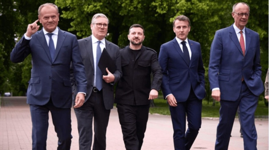 Frankreich, Deutschland, Polen, Großbritannien und die Ukraine fordern ab dem 12. Mai einen vollständigen, bedingungslosen Waffenstillstand für 30 Tage.