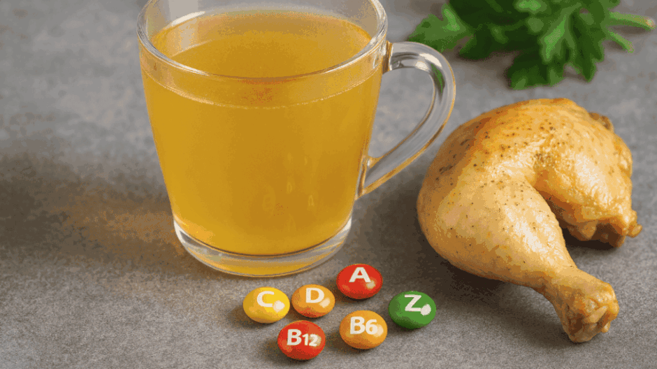Hühnerbrühe liefert bei Krankheit leicht verdauliche Nährstoffe wie Eiweiß, Zink und B-Vitamine. Ihre entzündungshemmende Wirkung gilt als medizinisch belegt – darum wird sie traditionell als „jüdisches Penicillin“ bezeichnet.