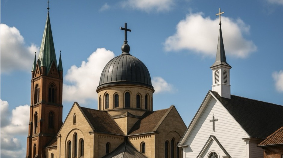 Kirche in Deutschland: Unterschiede zwischen katholisch, evangelisch und freikirchlich – von Glauben und Ritualen bis zur Kirchensteuer verständlich erklärt.