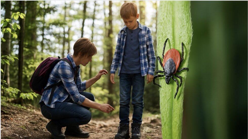 Borreliose erkennen & vorbeugen: Zecken richtig entfernen, Waldspaziergänge sicher planen und Omas natürliche Hausmittel verantwortungsvoll anwenden.