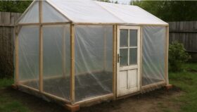 Gewächshaus bauen ohne Genehmigung in Deutschland – Was ist erlaubt? Vergleich Glas, Folie, Kunststoff. Kaufzeit, Umweltfragen, Bauideen mit Beispielen.