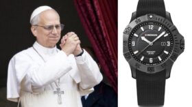 Papst Leo XIV trägt statt Rolex eine schlichte Taucheruhr von Wenger für 200 €. Ein Zeichen für Bescheidenheit – ob es wirklich Wenger ist, bleibt offen.