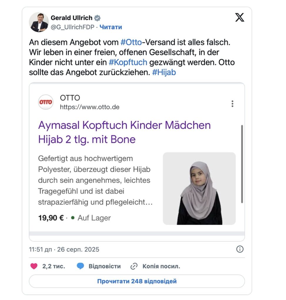 Großer deutscher Online-Shop entfernt Kinder-Hijabs nach Kritik in sozialen Netzwerken