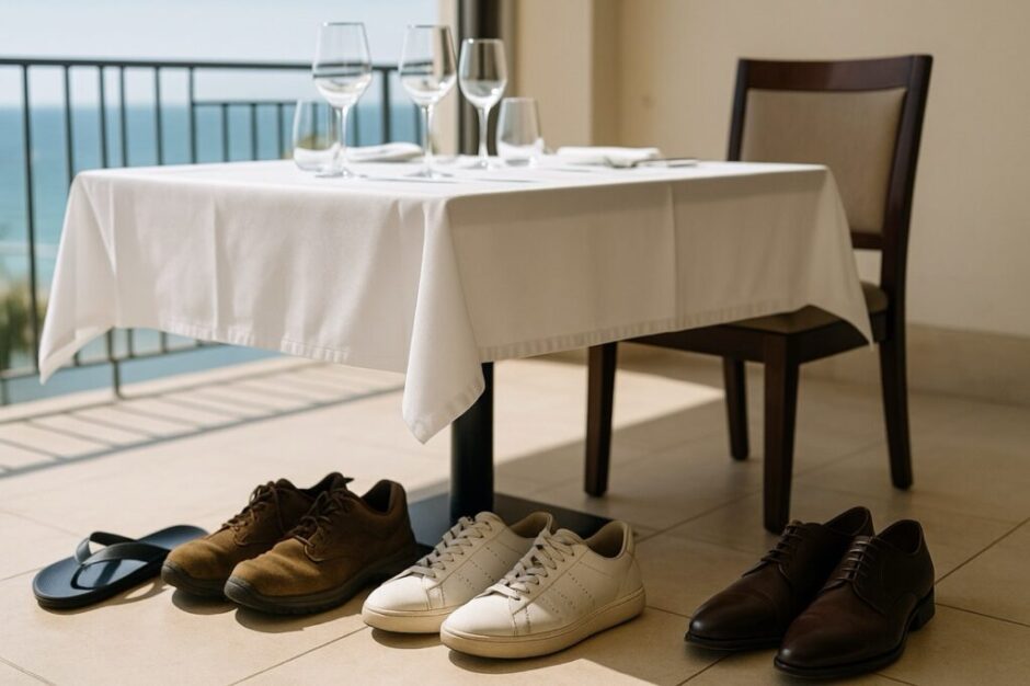 Tipps zum internationalen Restaurant-Dresscode: Welche Schuhe sind tabu und welche Sie auf Reisen immer dabeihaben sollten, um nicht abgewiesen zu werden.