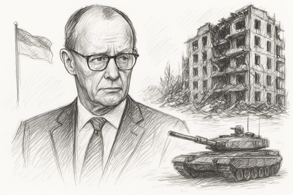 Bundeskanzler Friedrich Merz betont die schwierigen Friedensverhandlungen für die Ukraine. Trotz diplomatischer Bemühungen seien erst 200 Meter von 10 Kilometern erreicht.