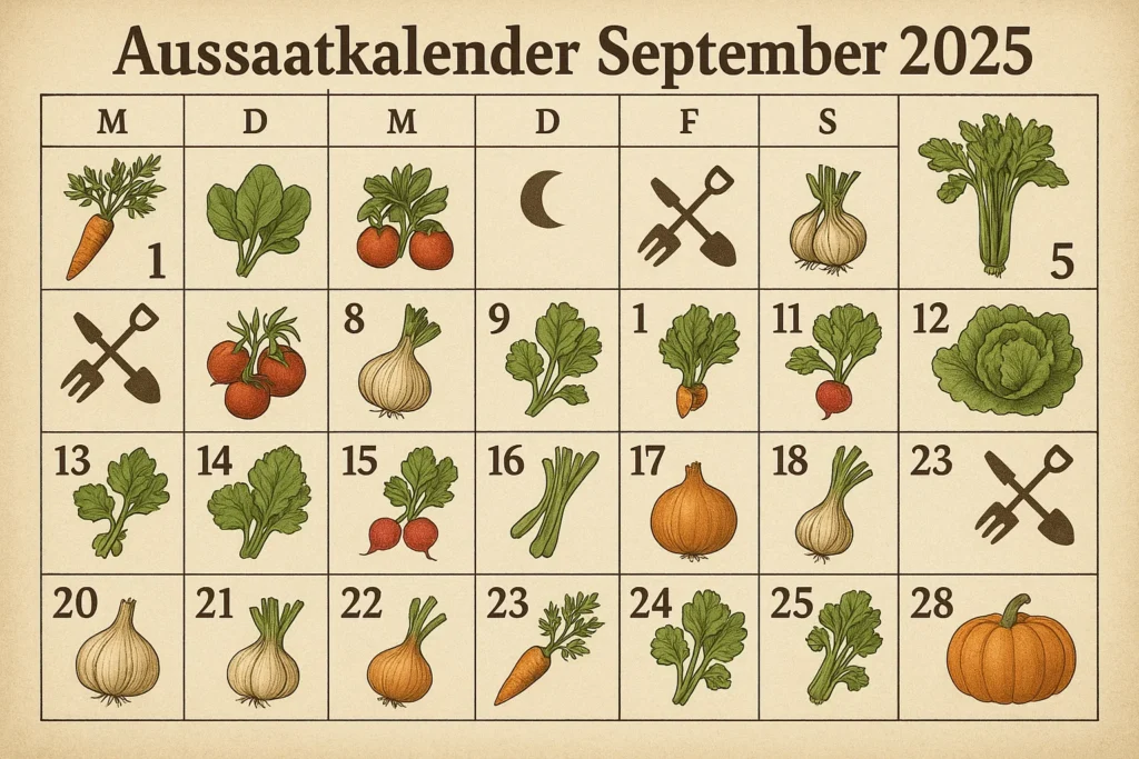 Aussaatkalender September 2025 – Wie sollten Gärtner pflanzen und ernten
