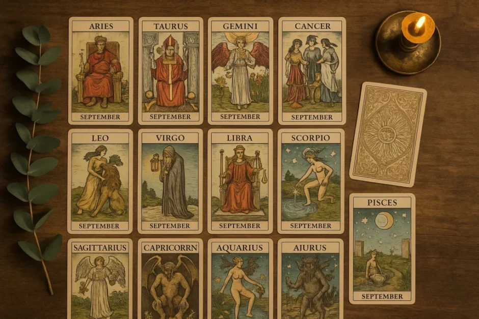 Tarot-Horoskop September 2025: detaillierte Deutung für alle Sternzeichen. Liebe, Beruf, Finanzen und Gesundheit mit klaren Handlungsschritten und Tarot-Botschaften.
