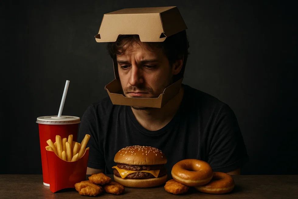 Junkfood bedroht Deutschland: Schon 4 Tage Fastfood schädigen Gedächtnis und Konzentration. Millionen leiden an Diabetes, Adipositas und Herzkrankheiten.