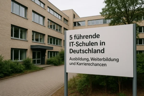 IT-Weiterbildung in Deutschland: 5 führende Schulen, Online vs. Präsenz, Bildungsgutschein vom Jobcenter, Kriterien für Auswahl & Karrierechancen.