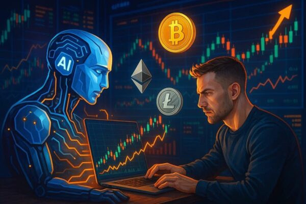 Trading mit künstlicher Intelligenz revolutioniert den Kryptomarkt. Entdecken Sie detaillierte Strategien, Vorteile und die besten Plattformen, um mit KI automatisiert zu handeln.