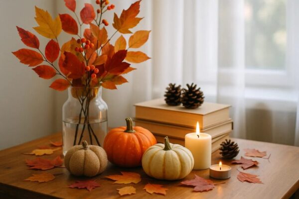 Herbstdeko günstig und stilvoll selber machen: Entdecken Sie 10 detaillierte DIY-Ideen unter 50 Euro. Nutzen Sie Naturmaterialien, Kürbisse und Upcycling für ein gemütliches Zuhause.