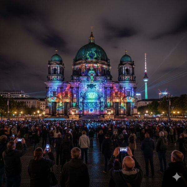 Festival of Lights Berlin 2025 entführt euch vom 8.–15. Oktober in eine leuchtende Stadt – entdeckt Installationen, Tourangebote, Empfehlungen und Highlights.
