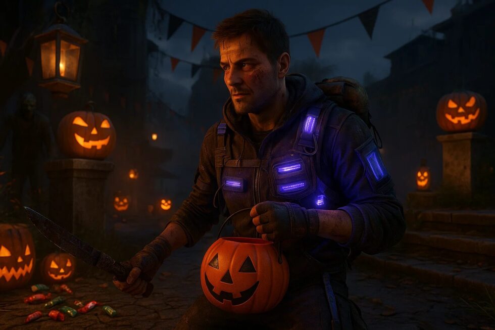 Dying Light 2 Halloween Showdown 2025 läuft bis 20. Nov. Alle Fakten zu Kürbiskopf-Infizierten, Turmangriff, Kyberraider & exklusiven UV-Waffen. Jetzt teilnehmen!