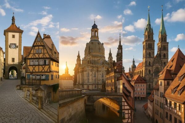 Historische Stadtzentren in Deutschland wie Rothenburg, Dresden, Nürnberg, Heidelberg, Trier bieten Fototouren, Architekturführungen und kulturelle Highlights.