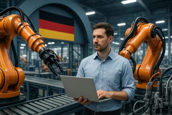 Industrie 4.0 in Deutschland: Wie Robotik, Automatisierung und KI Produktionsprozesse transformieren. Beispiele, Strategien, Kosten, Trends.