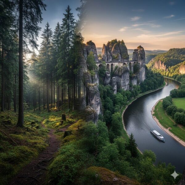 Entdecken Sie Schwarzwald, Sächsische Schweiz & Elbsandsteingebirge mit Wanderungen, Radwegen, Wasserfällen, Höhlen und historischen Burgen für Outdoor-Abenteuer.