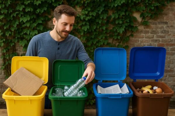 Mülltrennung in Deutschland: Lernen Sie, wie Sie Papier, Plastik, Glas und Bioabfälle korrekt trennen und zum Recycling beitragen.