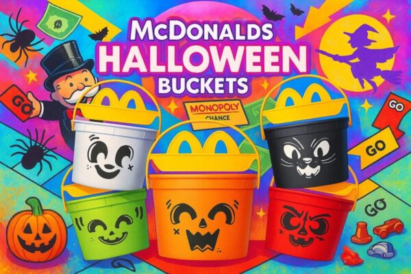 McDonald's Boo Buckets kehren am 21. Okt. mit 2 neuen Gesichtern (Katze & Zombie) zurück. Parallel startet die Monopoly-Aktion 2025. Alle Details zu den Happy Meal-Eimern und den Monopoly-Preisen.