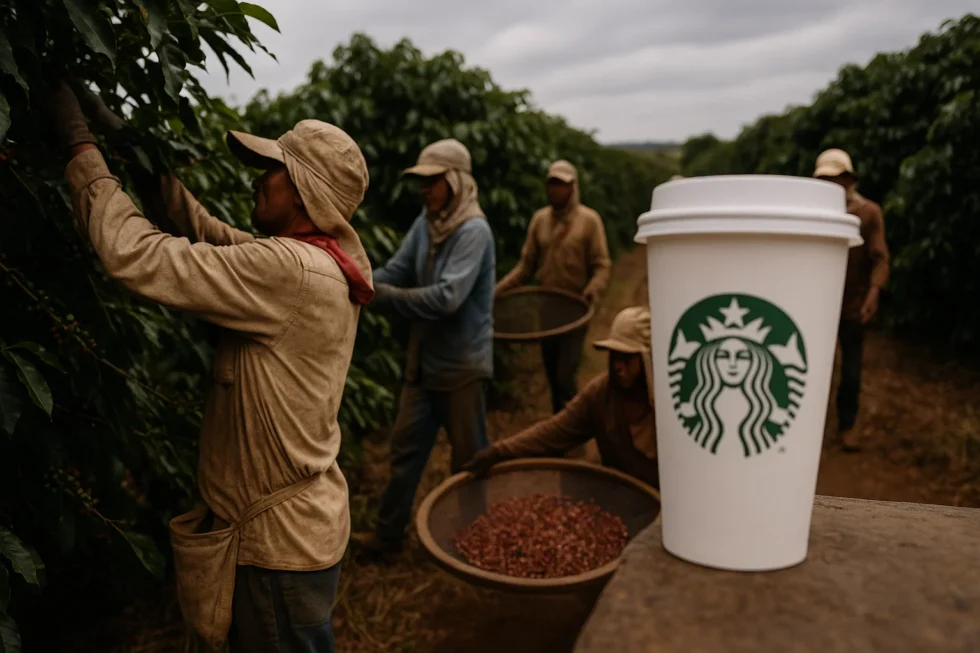 Acht brasilianische Arbeiter verklagen Starbucks wegen Zwangsarbeit beim Kaffeeanbau. Der Skandal erschüttert das Vertrauen in Fair-Trade-Produkte.