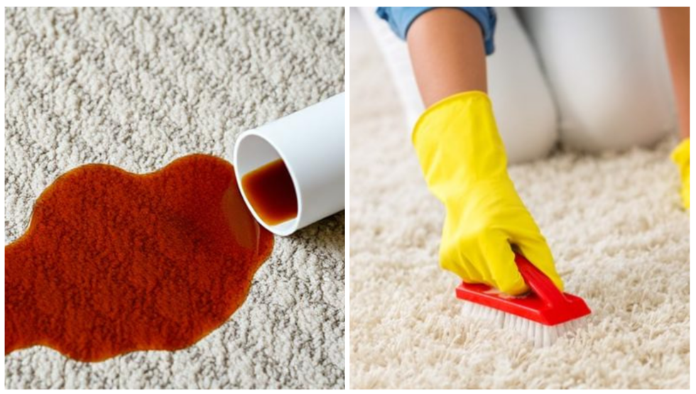 Dunkle, alte und hartnäckige Flecken aus Teppich sicher entfernen: Hausmittel, Profi-Methoden, Glasreiniger, Backpulver, Tipps für Laufspuren & Verfärbungen.