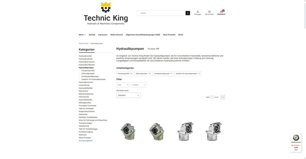 Hydraulikpumpen mit variabler Förderleistung