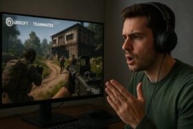 Ubisoft enthüllt das spielbare KI-Projekt Teammates, das Sprachbefehle zur dynamischen Steuerung von NPCs (Jaspar, Pablo, Sofia) und zur Vertiefung der Story nutzt.