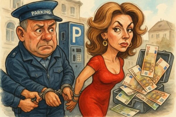 Parkwächter und seine 38-jährige Ehefrau in Kempten festgenommen. Ihnen wird vorgeworfen, 1 Million € aus Parkscheinautomaten gestohlen zu haben (720 Fälle).