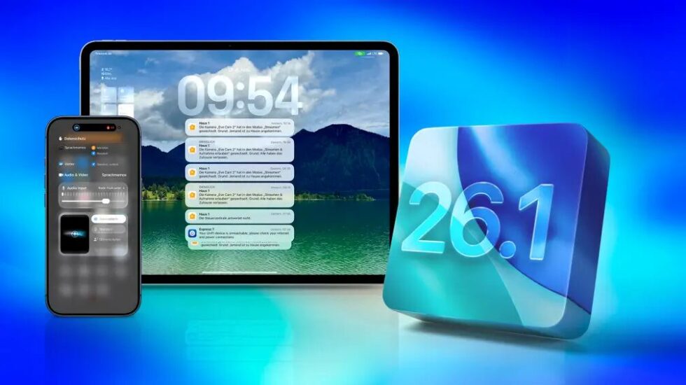 Apple veröffentlicht das große Update iOS 26.1: Es bringt einen Schalter für das Liquid-Glass-Design, besseres Slide-Over für iPads, optimiert FaceTime und verbessert die Sicherheit.