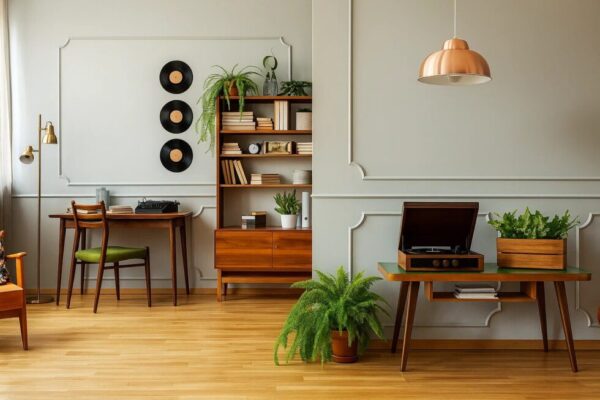 Retro Design der 60er, 70er und 80er Jahre trifft auf Nachhaltigkeit. Entdecken Sie recycelte Materialien und praktische Tipps für Ihr Zuhause 2025.