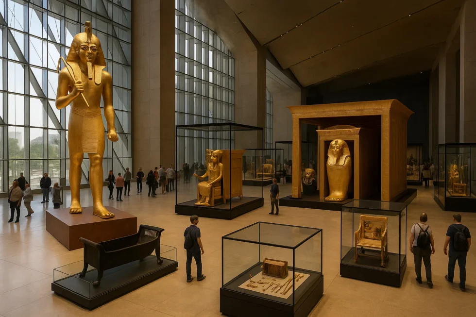 Endlich geöffnet: Nach 20 Jahren Bauzeit zeigt Ägypten im Grand Egyptian Museum in Gizeh Tutanchamuns kompletten Schatz – ein neues Weltwunder entsteht.