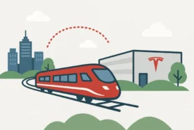 Tesla plant einen kostenlosen Direkt-Shuttle von Berlin-Ostbahnhof zur Gigafactory Gr&uuml;nheide ab Januar 2026. Route, Fahrzeit, Ziele und Hintergr&uuml;nde im &Uuml;berblick.