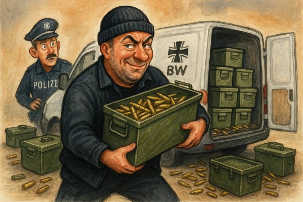 Über 20.000 Schuss Munition der Bundeswehr wurden in Burg aus einem ungesicherten Transporter eines zivilen Spediteurs gestohlen. Die Polizei ermittelt.