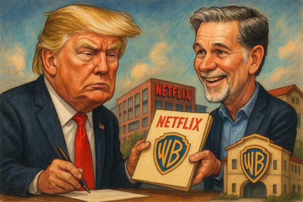 Netflix-Co-CEO Ted Sarandos traf Donald Trump im November, um die potenzielle Übernahme von Warner Bros. zu besprechen. Sarandos versicherte, dass die Fusion kein Monopol schafft.