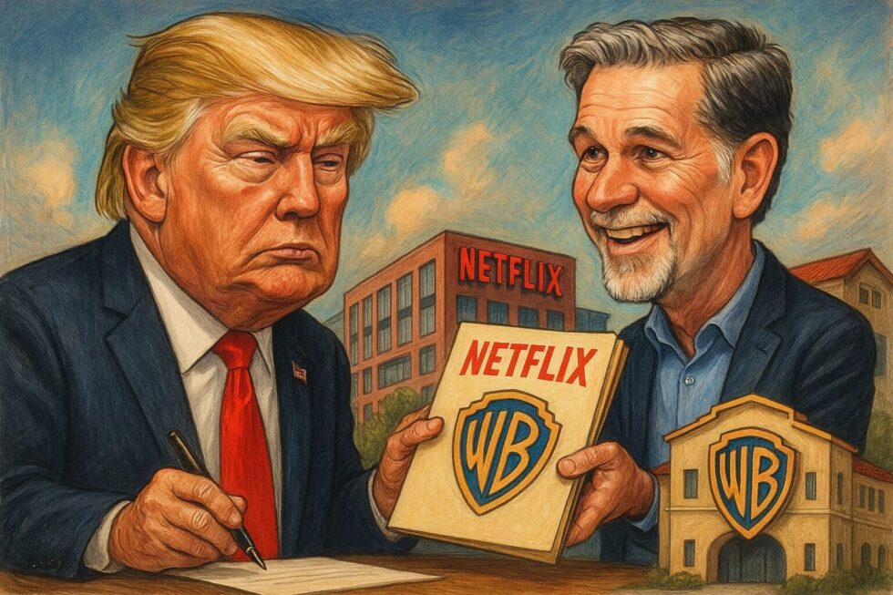 Netflix-Co-CEO Ted Sarandos traf Donald Trump im November, um die potenzielle Übernahme von Warner Bros. zu besprechen. Sarandos versicherte, dass die Fusion kein Monopol schafft.