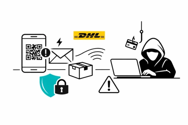 DHL-Betrug zur Weihnachtszeit 2025: QR-Code-Betrugsmasche, Phishing-Mails, Smishing-SMS und gef&auml;lschte Zustellzettel. So erkennen Sie Fake-Nachrichten und sch&uuml;tzen Ihre Daten.