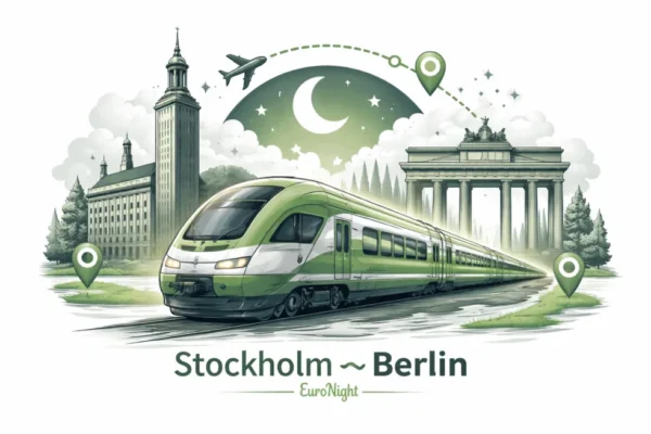 Der Nachtzug Stockholm&ndash;Berlin startet 2026 wieder. EuroNight mit Preisen ab 49 &euro;, Schlafwagen, Fahrplan, Buchung &uuml;ber SJ und Deutsche Bahn &ndash; alle Details f&uuml;r Reisende