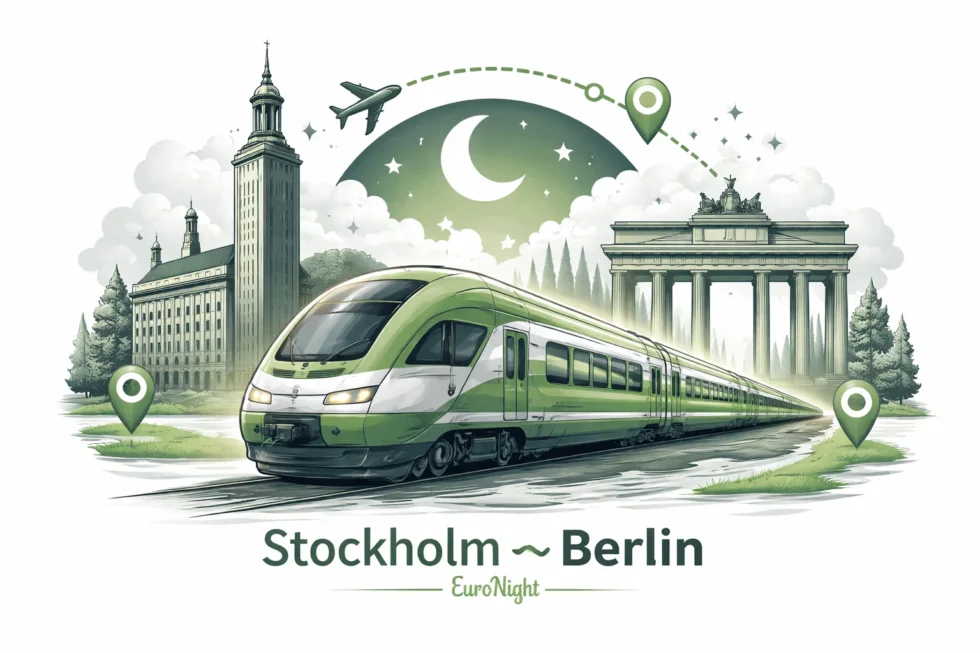 Der Nachtzug Stockholm–Berlin startet 2026 wieder. EuroNight mit Preisen ab 49 €, Schlafwagen, Fahrplan, Buchung über SJ und Deutsche Bahn – alle Details für Reisende