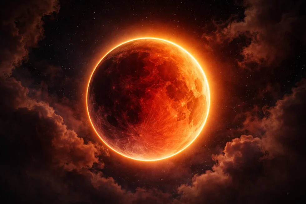 2026 erwartet Deutschland spektakuläre Himmelsereignisse: Sonnenfinsternis, Supermonde, Meteorschauer, Planetenkonstellationen und Polarlichter.