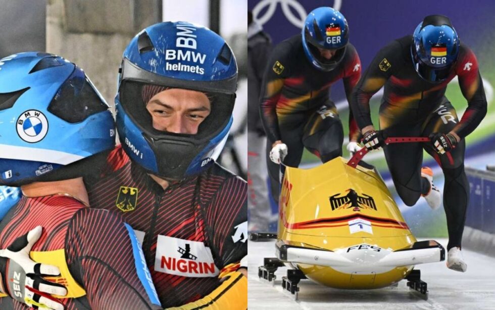 Deutschland gewinnt Gold, Silber und Bronze im Zweierbob bei Olympia: Lochner/Fleischhauer siegen vor Friedrich/Schuller und Ammour/Schaller.