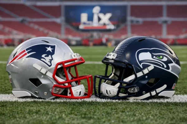 Super Bowl LX am 8. Februar 2026: Patriots vs. Seahawks im Levi&rsquo;s Stadium, US‑Finale der NFL, Bad Bunny als Halftime‑Show‑Headliner, TV‑ und Streaming‑Details.