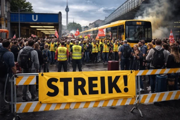Streiks in Berlin 2026: aktuelle BVG‑Warnstreiks, ausgefallene U‑Bahn, Tram und Busse, S‑Bahn nicht betroffen, kommende Termine und Tipps f&uuml;r Reisende und Pendler.