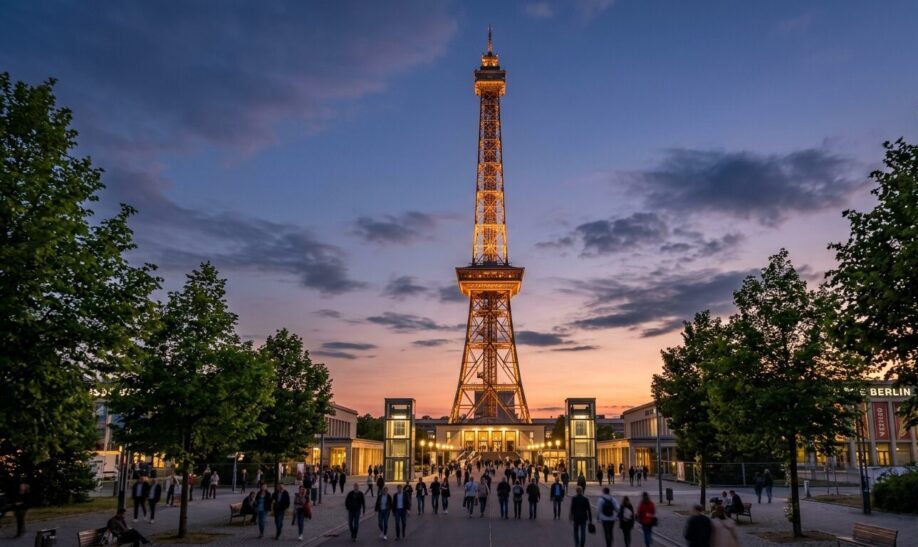 Feiern Sie 100 Jahre Berliner Funkturm 2026! Alles zu Jubiläums-Events, Öffnungszeiten, Restaurant-Reservierung und praktischen Tipps für den Besuch des Wahrzeichens im Berliner Westend.