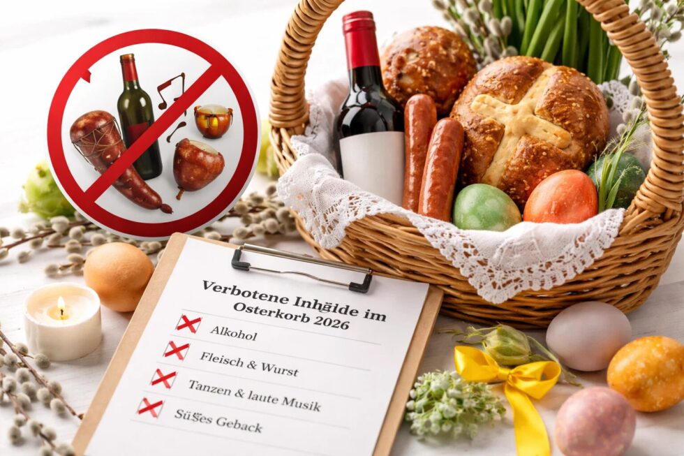 Was im Osterkorb 2026 verboten ist? Hier finden Sie die komplette Liste der Verbote für Karfreitag, Tanzverbot und Tabus bei der Korbsegnung in Deutschland.