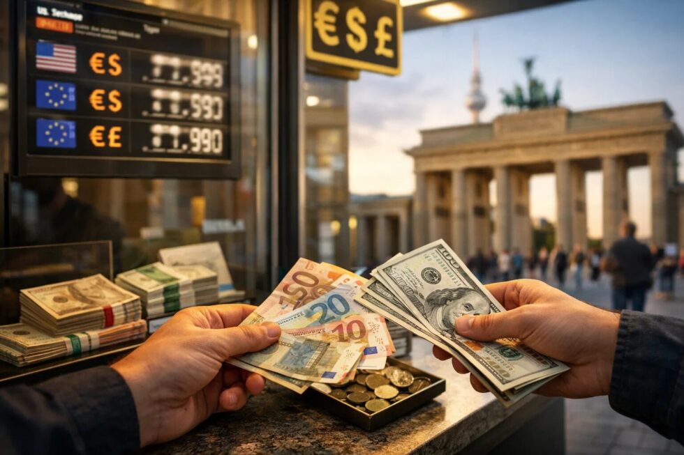 Suchen Sie die besten Wechselstuben in Berlin 2026? Unser Experten-Guide bietet Adressen (Exchange AG, Reisebank), Links und Profi-Tipps für den günstigsten Geldwechsel am Alexanderplatz & BER