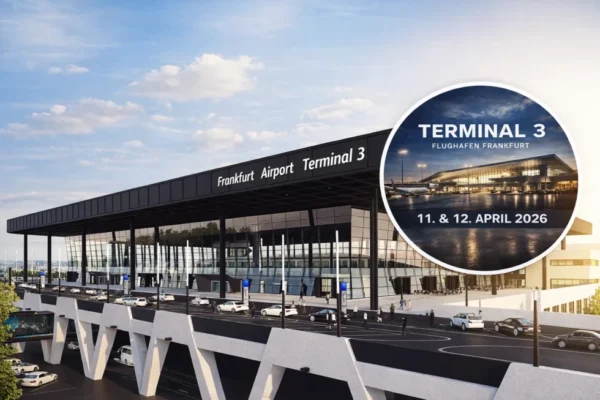 Terminal 3 Event am Flughafen Frankfurt am 11. & 12. April 2026: Infos zu Tickets, Programm, &Ouml;ffnung Terminal 3 am 22. April & Airlines, Shops und Highlights.