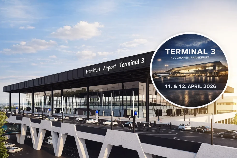 Terminal 3 Event am Flughafen Frankfurt am 11. & 12. April 2026: Infos zu Tickets, Programm, Öffnung Terminal 3 am 22. April & Airlines, Shops und Highlights.
