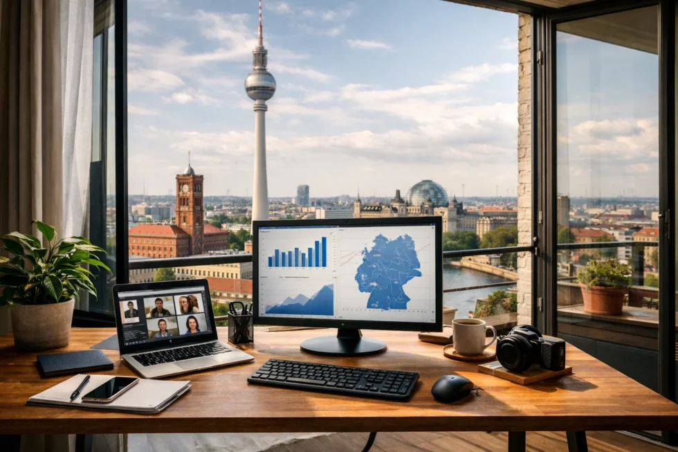 Online-Arbeit von zu Hause in Deutschland 2026: Homeoffice-Jobs, Freelancer-Plattformen, Einkommen und Steuern. Statistik, Plattformgebühren und Tipps, wie man online arbeitet und Geld verdient.