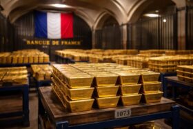 Frankreich zentralisiert 2.437 Tonnen Gold in Paris. Erfahren Sie, warum die Banque de France Reserven aus den USA abzog und welche Folgen dies für Deutschlands 3.352 Tonnen Gold hat.
