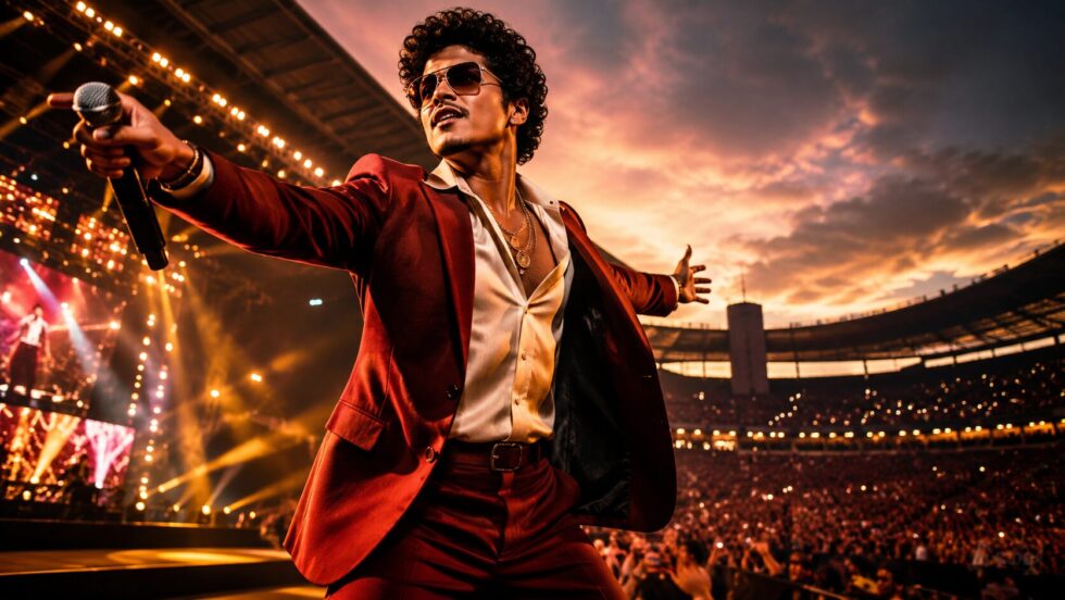 Bruno Mars spielt am 26., 28. und 29. Juni 2026 im Olympiastadion Berlin. Alle Infos zu Einlass, Beginn, Tickets, Preisen, Anreise, Support Acts und möglicher Setlist der Romantic Tour.